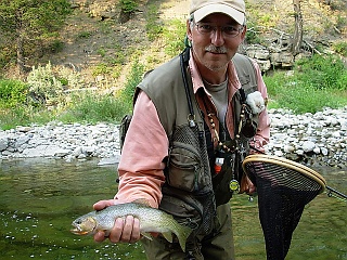 Ken Bailey With a Rainbow Trout