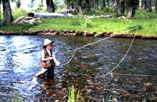 Mid sized streams with plenty of back cast room are perfect for beginners of any age