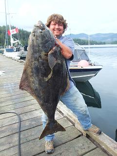 The halibut were up to 50 lbs