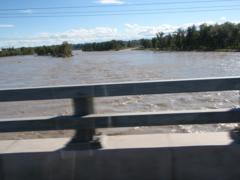 The Bow River in flood 2013