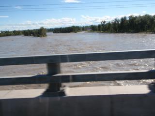 The Bow River in flood, June 2013