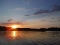 A spring sunset on the Winnipeg River