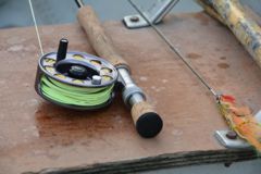 9-foot, 8-weight rods with a floating line are ideal for spring pike.