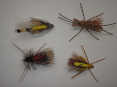 Flies with rubber legs work well when twitched