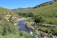 Trout stream fishing Drakenberg Mountains Africa