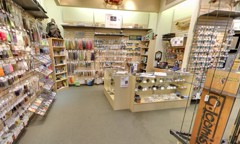 Fly fishing department at The Fishin' Hole west side store in Edmonton Alberta