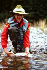 Dry fly success trout fishing