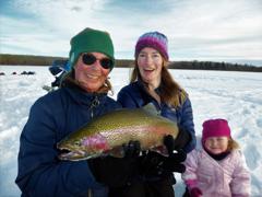 3 generations of happy girls and one huge trout!  It made for a perfect day.