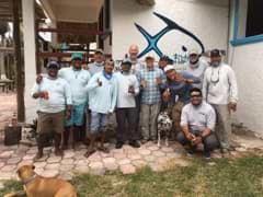 Happy anglers and guides at Tierra Maya.
