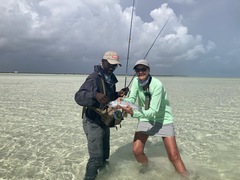Jane and Ricardo with Jane’s first bonefish. She earned it!