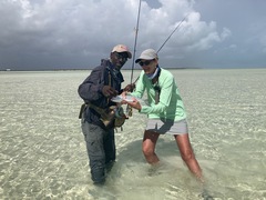 My wife and I hired a guide in the Bahamas to teach us the basics, and then went bonefishing on our own.