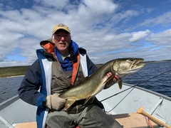 When the winds abated, we caught healthy lake trout nearly everywhere we looked.